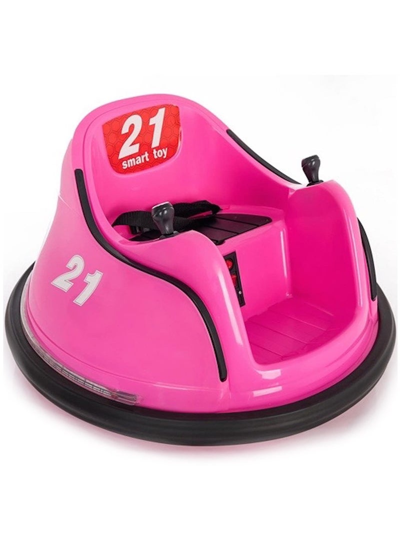 Kids Electric Rideon Drift Toy Bumber Car Swing Style With Led Lighting Joystick Control Indoor And Outdoor Ride on Drifting Car Best For Kids - Pink