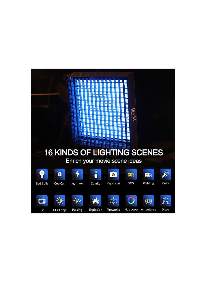 GVM B200C RGB FOLDABLE LED FABRIC LIGHT PANEL (23.6