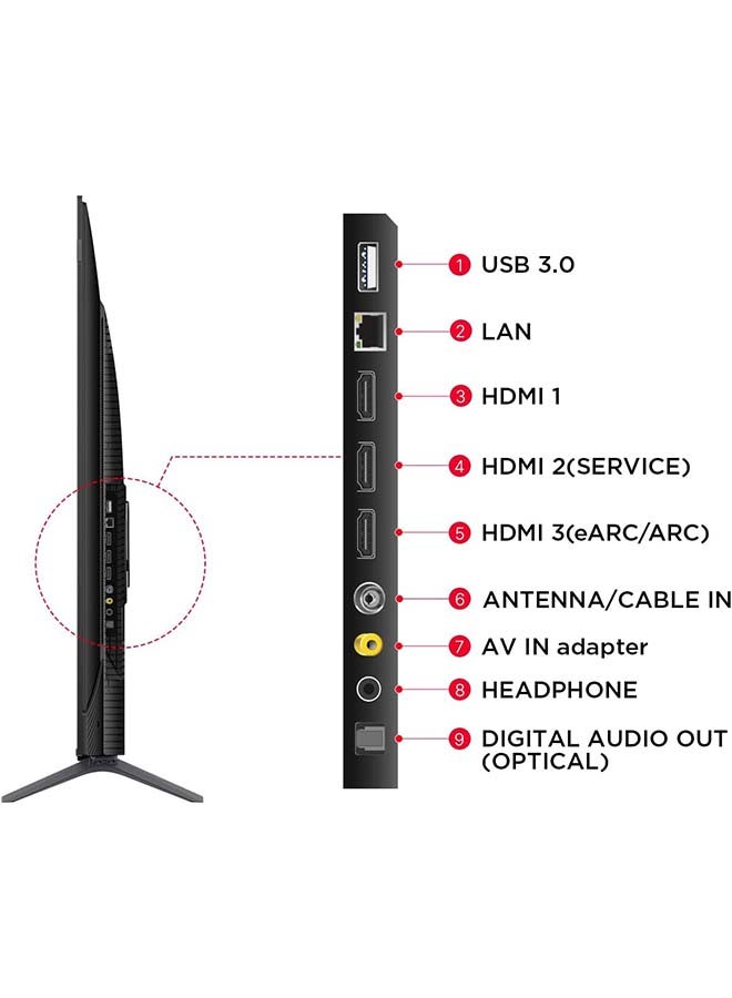 65 Inch 4K QLED Pro Smart Google TV, HDR 10+, Dolby Vision Atmos, 120Hz VRR+120Hz DLG, ONKYO 2.1ch, Slim & Uni-body Design (2024 Model) 65C655 Black