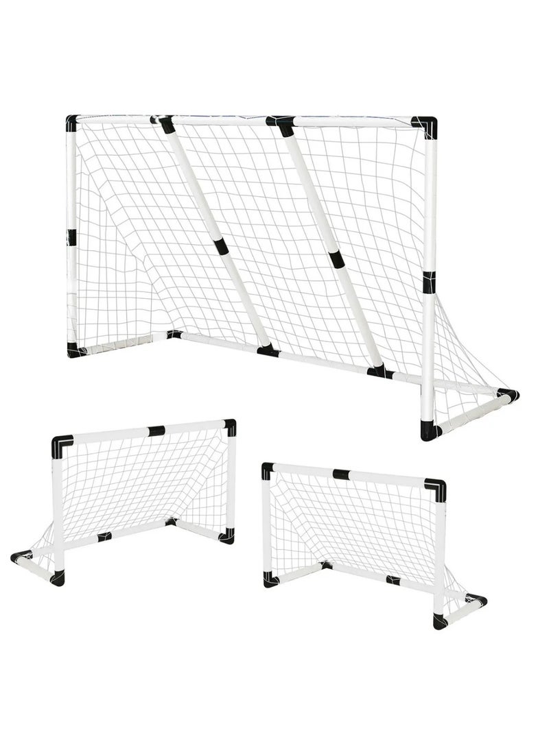 Portable Soccer Goal Nets 2-in-1 Pop-up Football Goals Set Easy Assembly for Kids Adult