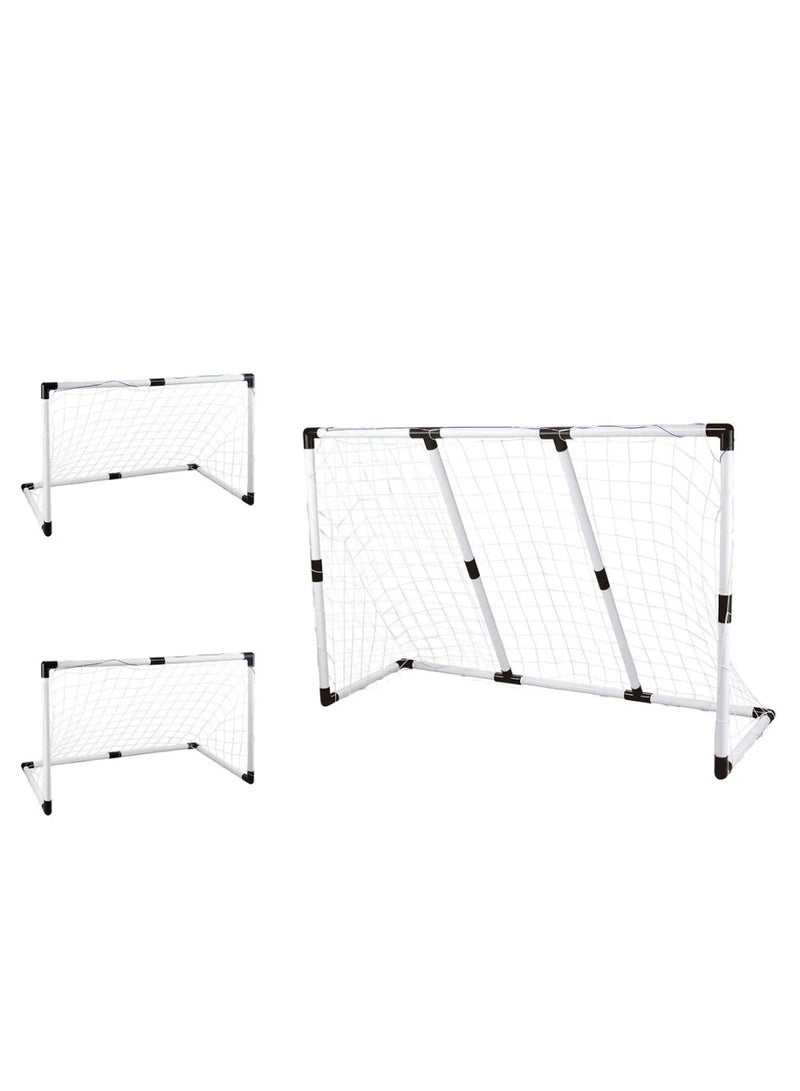 Portable Soccer Goal Nets 2-in-1 Pop-up Football Goals Set Easy Assembly for Kids Adult