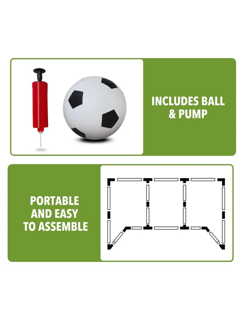 Portable Soccer Goal Nets 2-in-1 Pop-up Football Goals Set Easy Assembly for Kids Adult