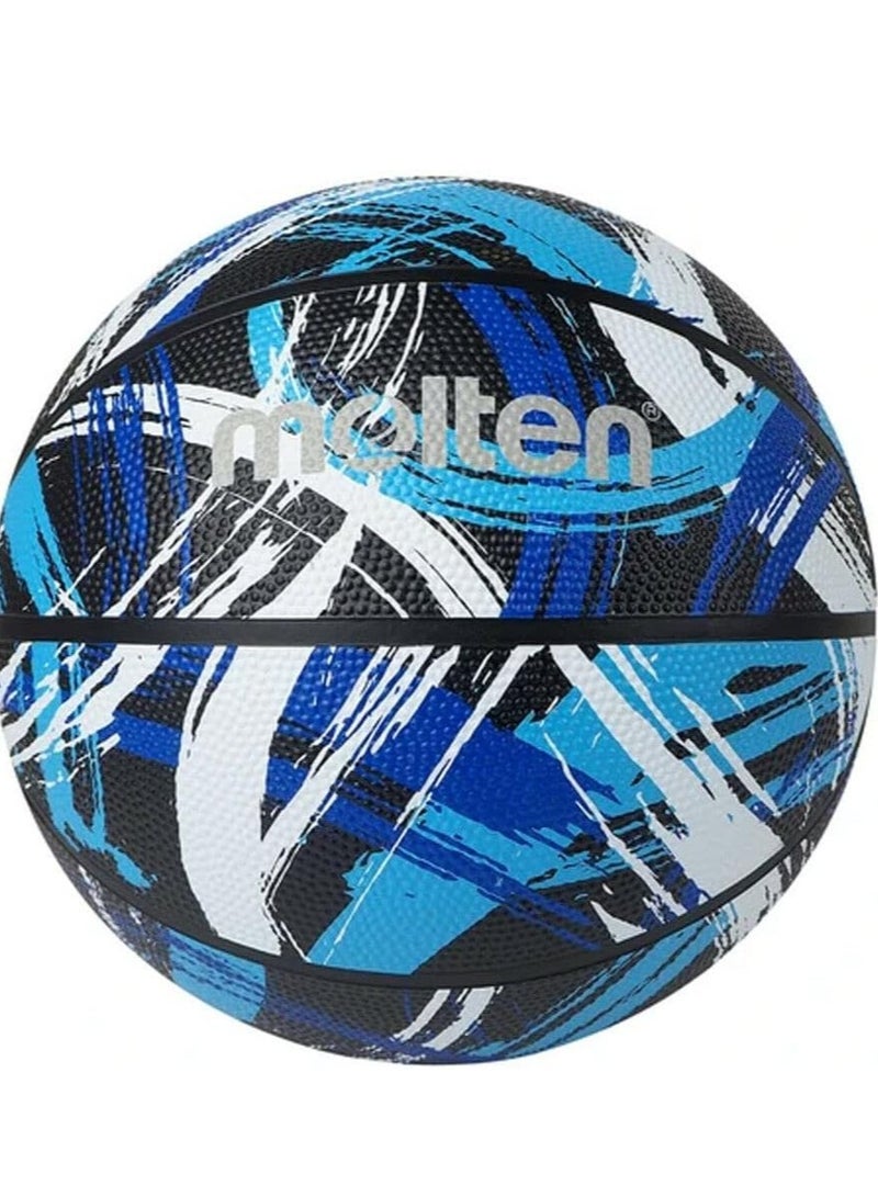 Rubber Basketball, Size 7, Black/Blue