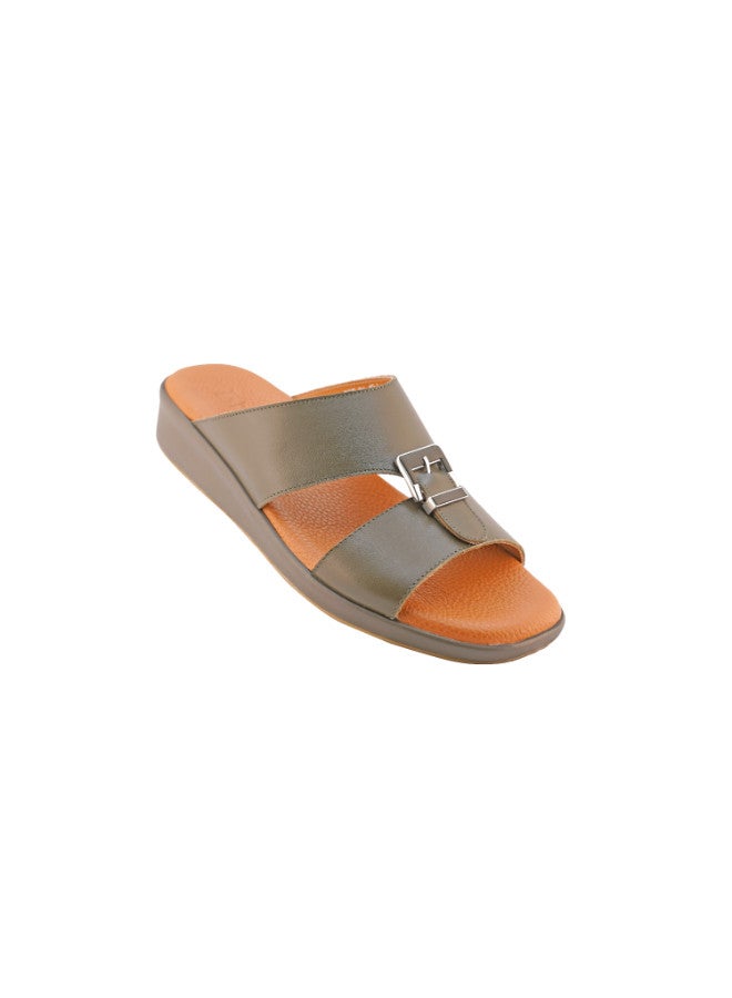 008-3023 Barjeel Uno Mens Arabic Sandals BGT 01 Green