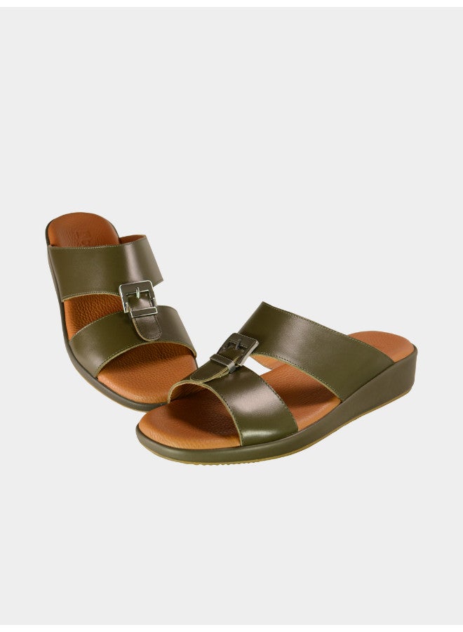 008-3023 Barjeel Uno Mens Arabic Sandals BGT 01 Green