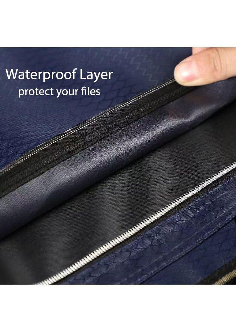 Document Bag Briefcase, 3PCS Waterproof File Bag, Portable Notary Bag with Handle, Lightweight File Tote for Business, Files, Laptop, Document Storage Hangbag for School Office