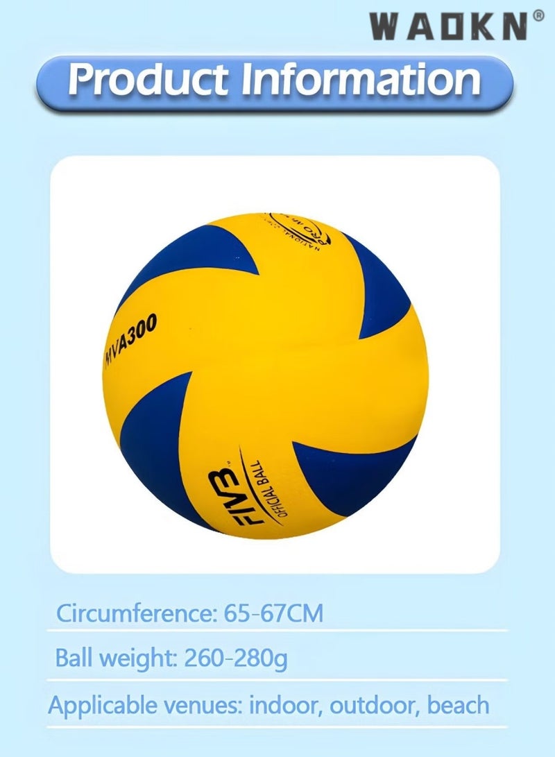 Soft Touch Volleyball - Official Size 5 for Indoor/Outdoor/Gym/Beach Games,Explosion Proof Machine Sewn Soft Volleyball,Sports Training Game Play Ball,Premium Soft Volleyball