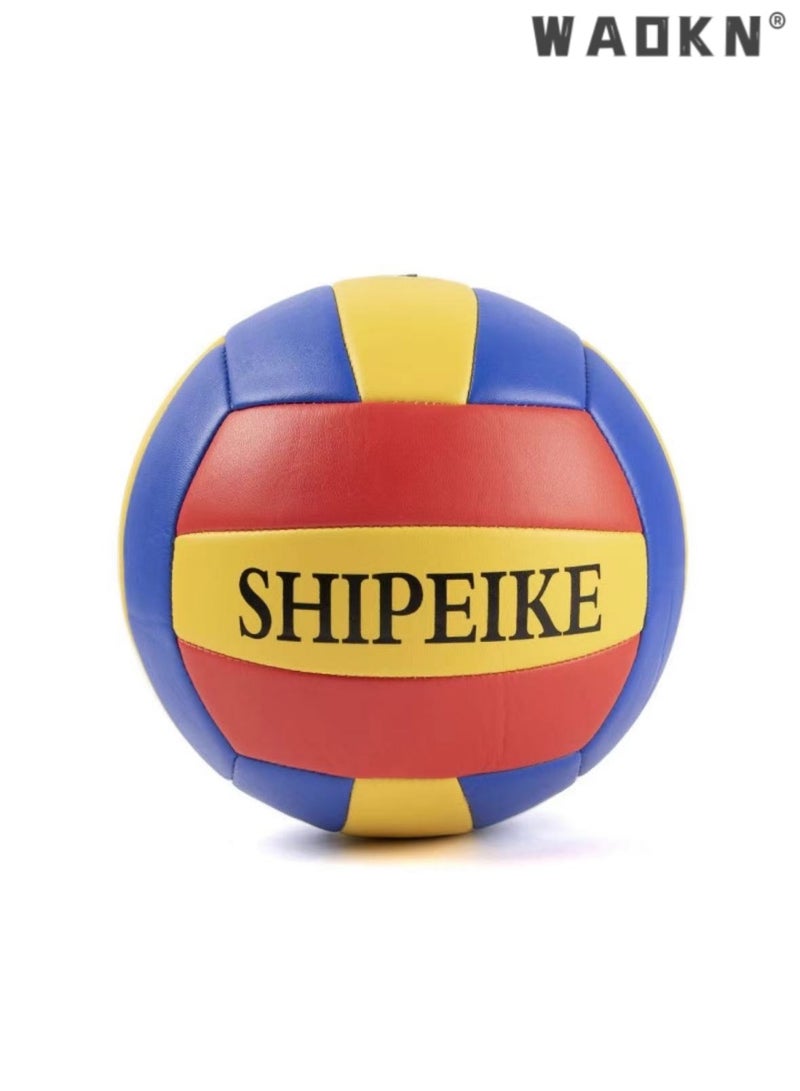 Inflatable Soft Volleyball,Volleyball PU Leather Soft Outdoor Soft Adult Volleyball Explosion-proof Machine Sewing Standard No. 5 for Indoor, Competition,Training,Beach Volleyball