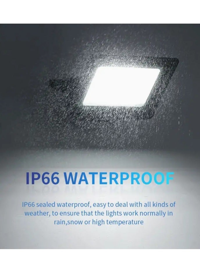 Heavy Duty Flood Light - Ultra-Bright Lumens LED, IP65 Waterproof Outdoor Security Light - Ideal for Yard, Garage, and Construction Sites