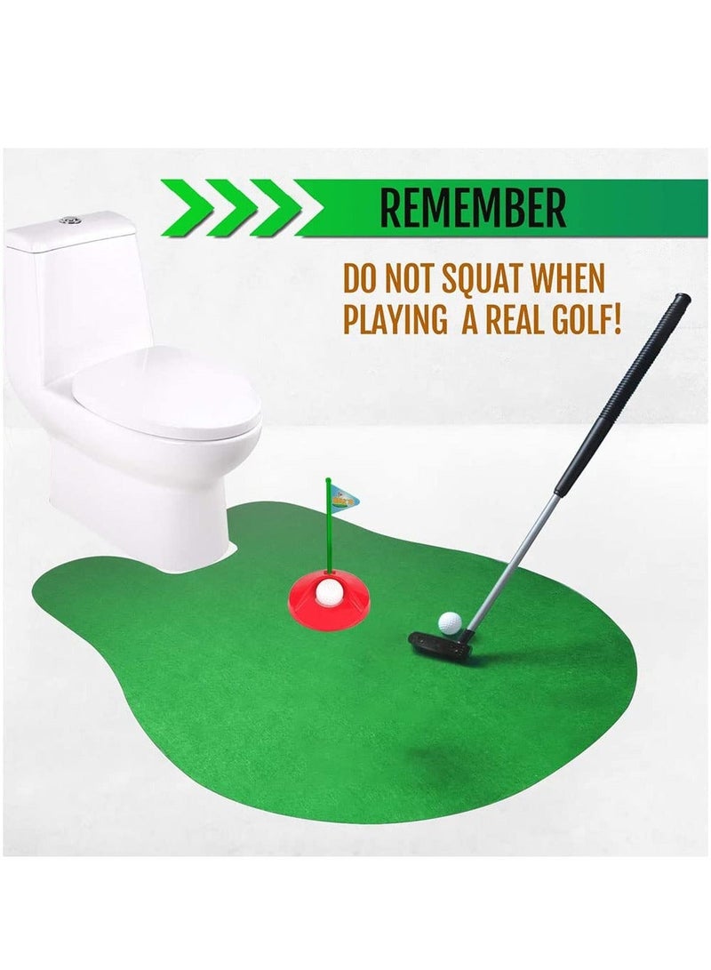 Toilet Golf Game Set Toilet Golf Toilet Mini Suit Leisure Sports Toy Toilet Golf Potty Time Putter Game Mini Toilet Golf Gift Set Great Toilet Time Funny Gag Gifts for Golfer 6 Piece Set