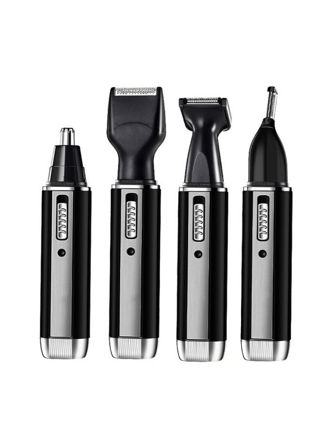 Nose Hair Trimmer, 4 in 1 Ear & Nose Hair Trimmer, Portable Nose Trimmer with 360°Rotating Painless Dual Edge Blades, USB Rechargeable,Men Electric Nasal Eyebrow & Facial Hair Trimmer