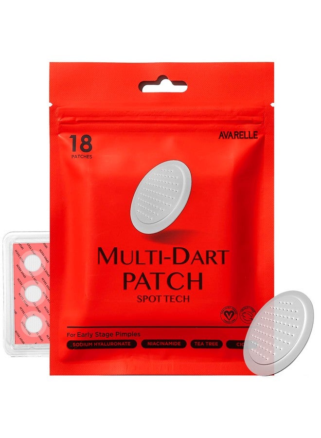 Multidart Spot Tech Microneedle Patch By Avarelle Acne Patches For Earlystage Blemish Stubborn Deep Rooted Pimples Facial Skin Acne Dots For Spots Cruelty Free Certified Carbonfree(18 Ct)