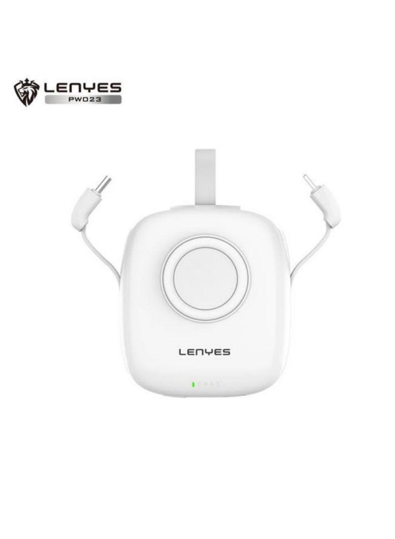 Lenyes Power bank Pw023 5000mAh Mini Magsafe Smart Watch Wireless Magnetic Power Bank