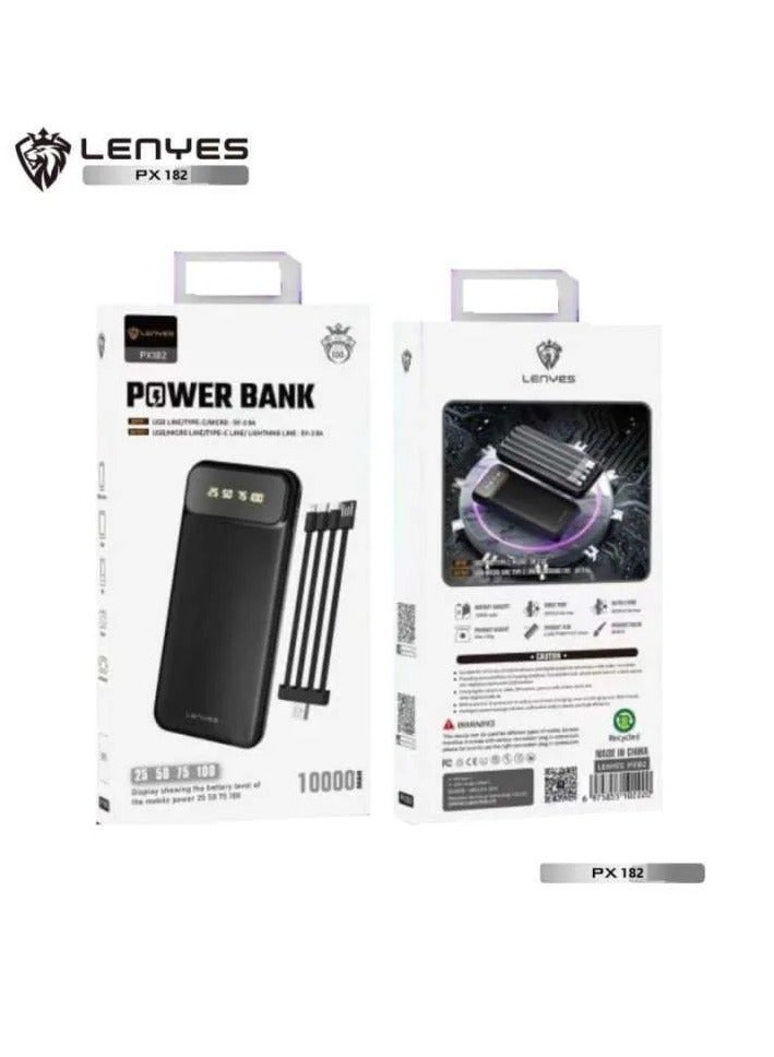 Power Bank Lenyes Px-182 4 IN 1 Cable 10000mAh