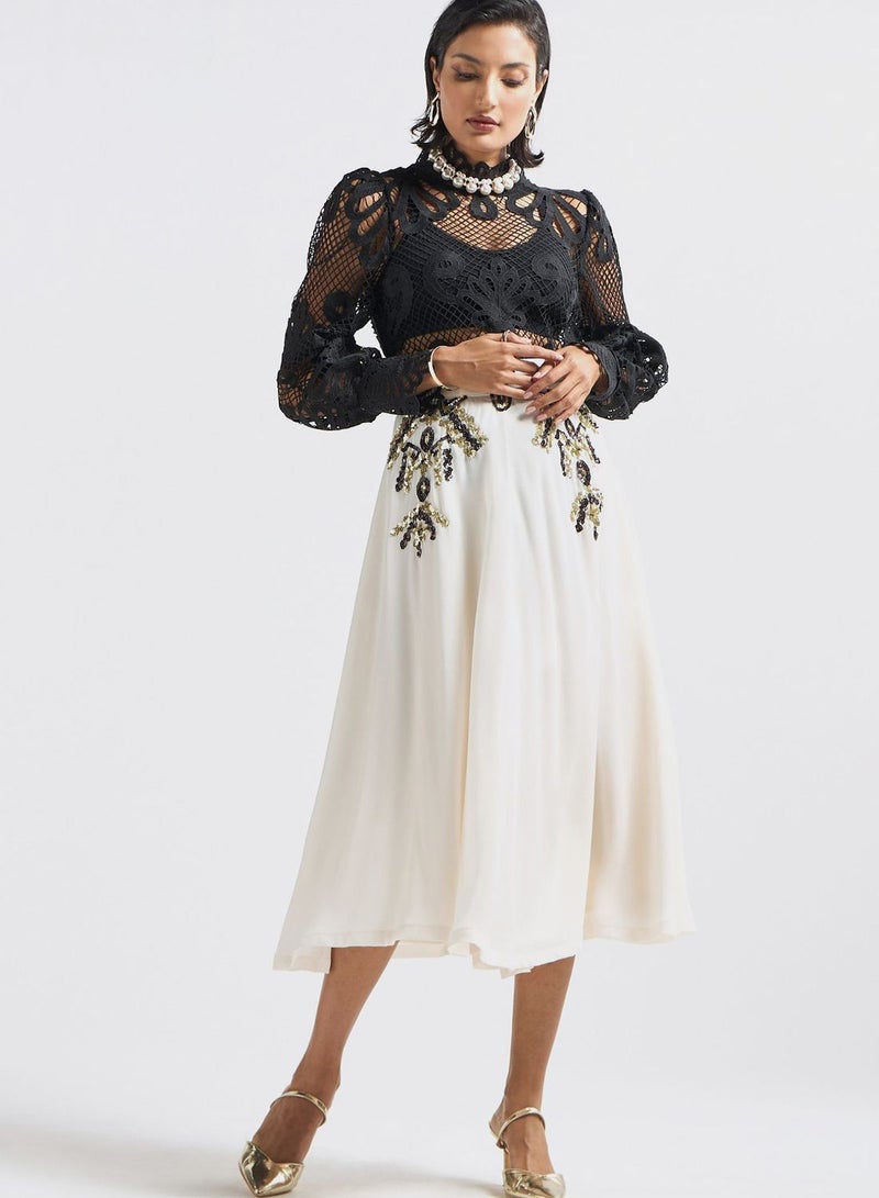 Embellished Midi Skirt