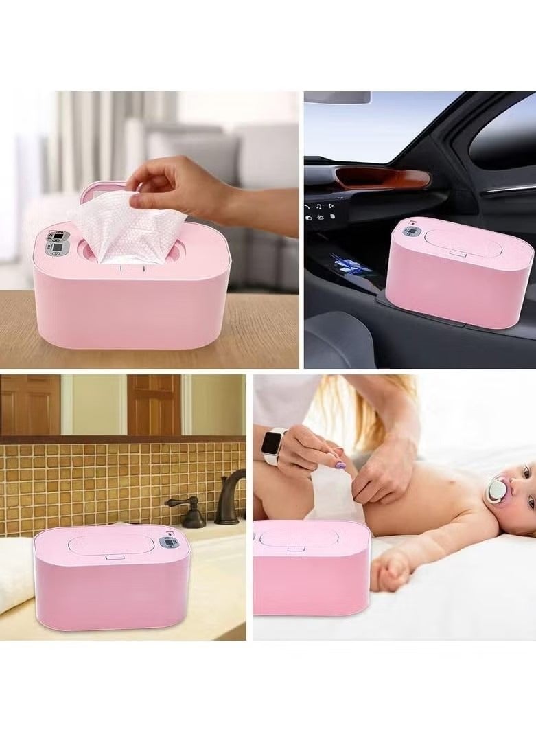 Wipe Warmer,Baby Wet Wipes Warmer and Dispenser,Large Capacity Wet Wipe Heater,Baby Wipes Heater Thermostat Wet Wipes Box Portable Wipes Heating Box Temperature Adjustable