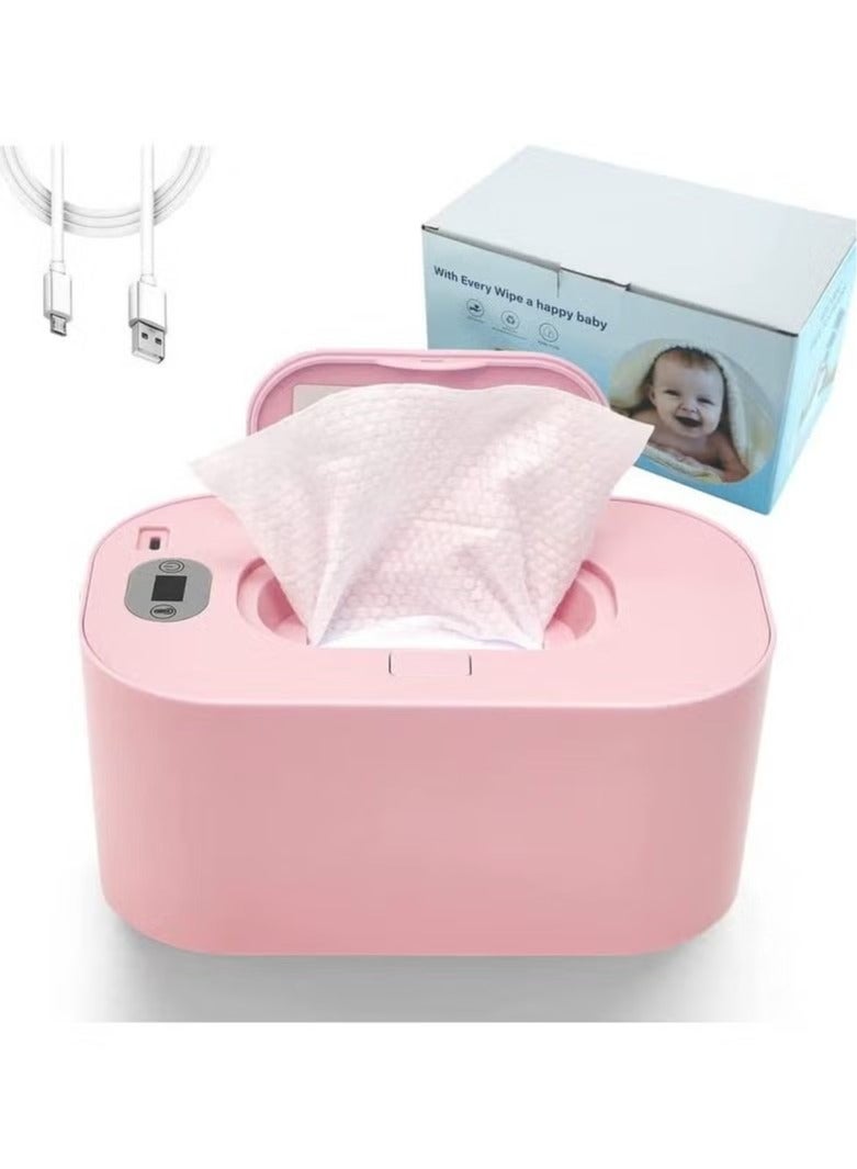 Wipe Warmer,Baby Wet Wipes Warmer and Dispenser,Large Capacity Wet Wipe Heater,Baby Wipes Heater Thermostat Wet Wipes Box Portable Wipes Heating Box Temperature Adjustable