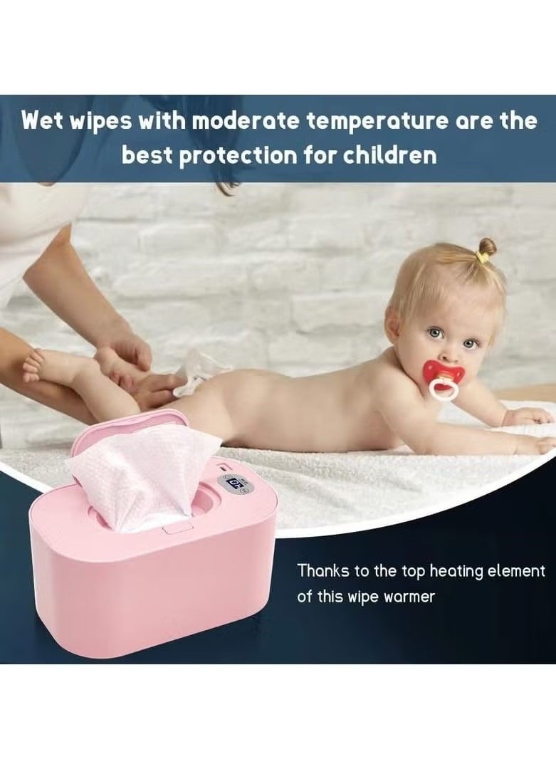 Wipe Warmer,Baby Wet Wipes Warmer and Dispenser,Large Capacity Wet Wipe Heater,Baby Wipes Heater Thermostat Wet Wipes Box Portable Wipes Heating Box Temperature Adjustable