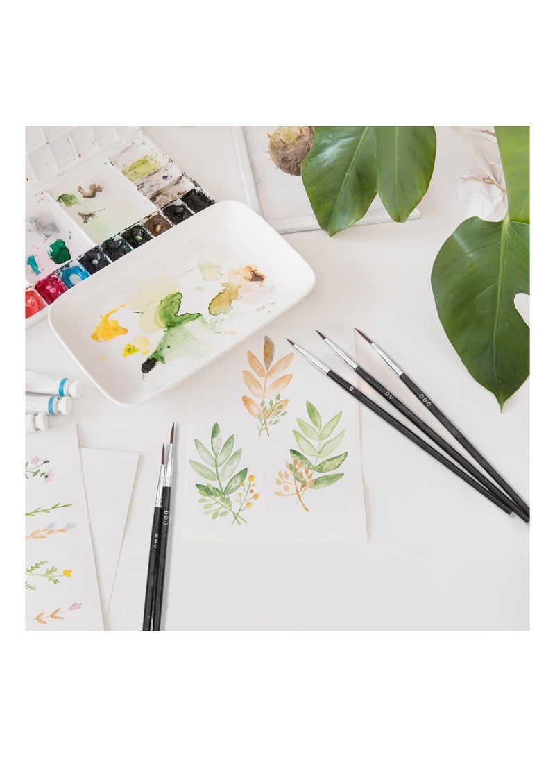 Tiny Detail Paint Brushes 30 Pcs Fine Set with 3 Size #0#00#000 Liner Brush for Miniature 40k Model Crafts Watercolor Acrylics Oil