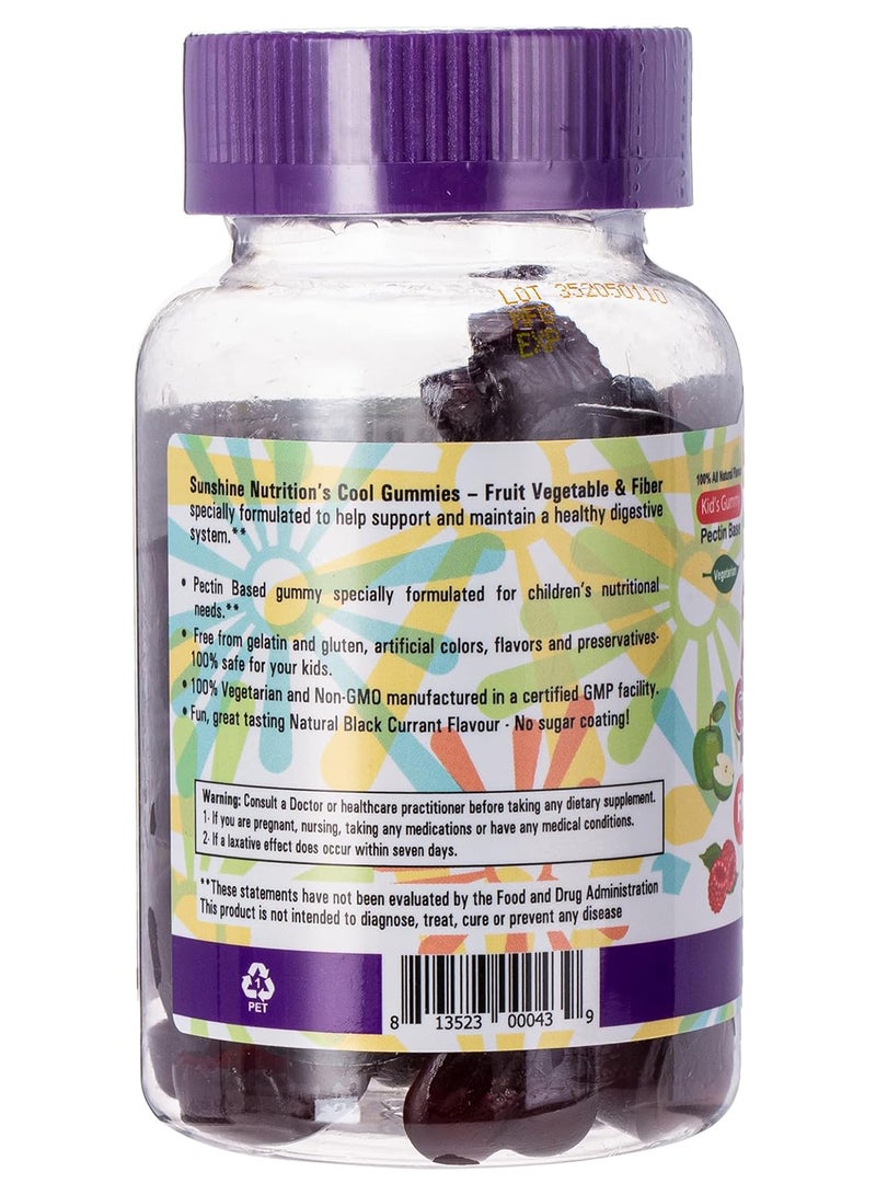 Cool Gummies Kids Gummy Pectin Base Infused With Fruit Vegetable And Fiber Dietary Supplement Vegetarian 45 Gummies