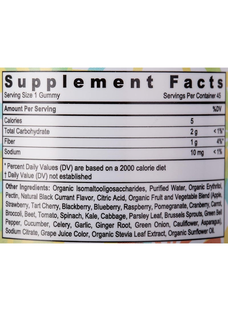Cool Gummies Kids Gummy Pectin Base Infused With Fruit Vegetable And Fiber Dietary Supplement Vegetarian 45 Gummies