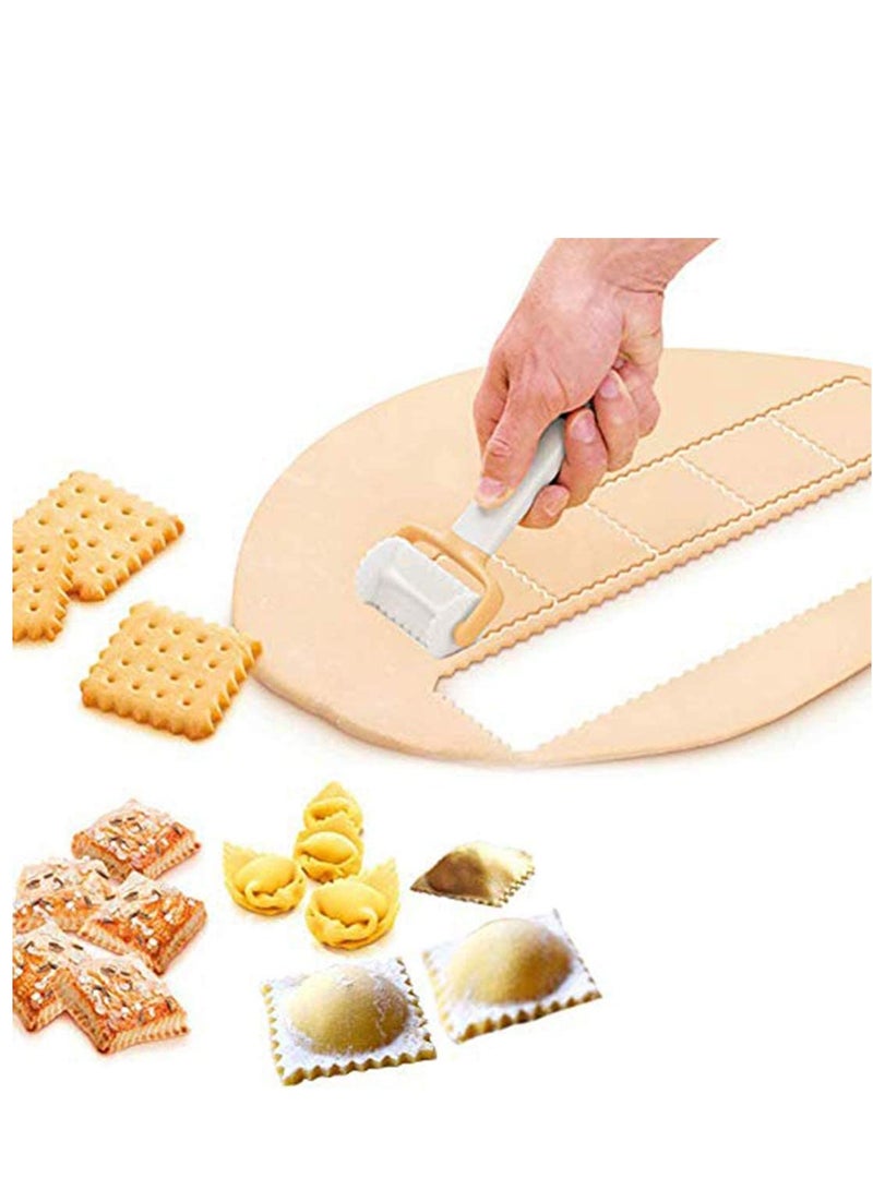 Bread Dough Cutter Rolling Cutters, Cookies Biscuits Mold Dumpling Ravioli Skin Maker, Circle Square Stamp Pasta Press Tool Accessory for Kitchen Bakery