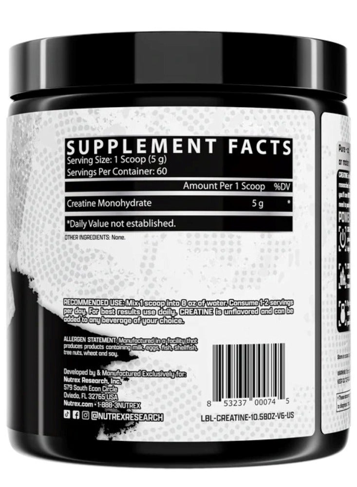 Creatine Monohydrate Micronized - Unflavored, 300g