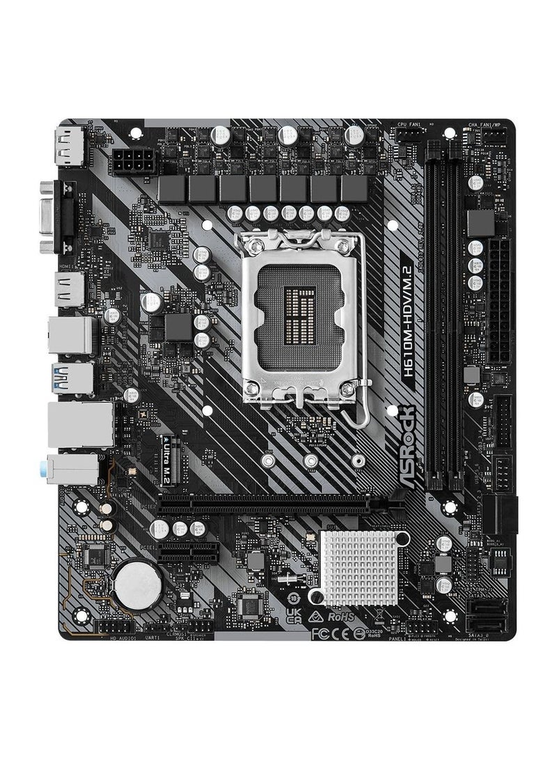 ASRock H610M-HDV/M.2 R2.0 Intel 600 Series mATX Motherboard