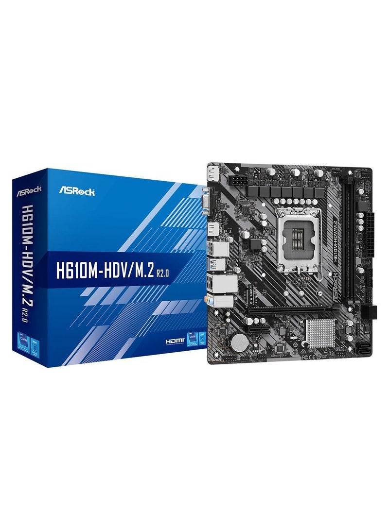 ASRock H610M-HDV/M.2 R2.0 Intel 600 Series mATX Motherboard