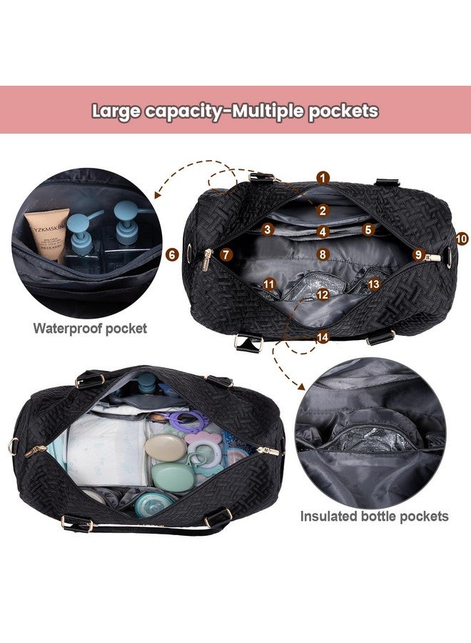 Diaper Bag Tote With Pacifier Case And Changing Pad, Large Capacity Mommy Bag For Hospital And Weekender Travel, Functional Baby Bag Newborn Baby Essential