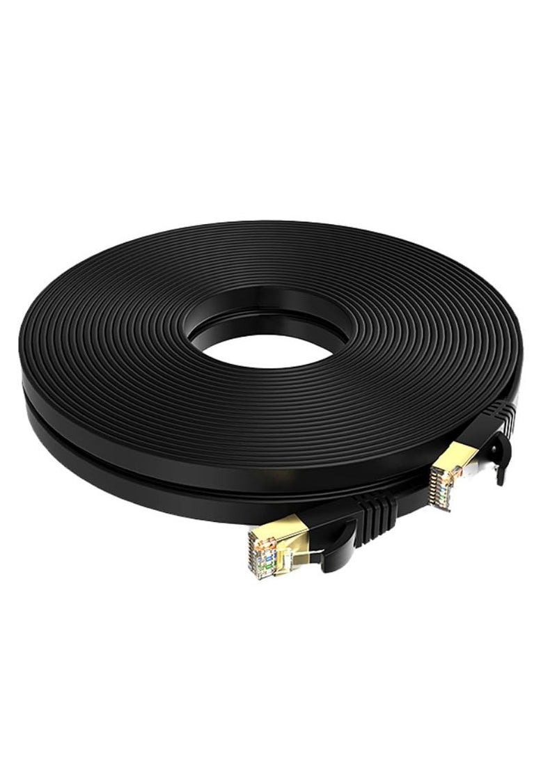 30M Cat 7 Ethernet Cable High Speed Flat GB RJ45 LAN 10GBPS 600Mhz Shielded Internet Network Patch Cord Compatible for Gaming PS5/PS4/PS3 XBOX PC Laptop Modem Router