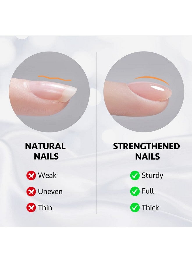 Gel Top Coat Builder Gel And Base Coat Set 3 Pcs 16Ml Clear Glossy No Wipe Combination For Uv Light Cure Gel Nail Polish
