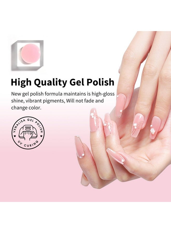 Venalisa Gel Nail Polish 12Ml Nude Pink Color Soak Off Uv Led Nail Gel Polish Nail Art Starter Manicure Salon Diy At Home 0.43 Oz