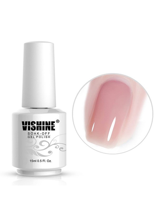 Jelly Milky Nude Pink Gel Nail Polish Soak Off Led Uv Gel Polish Varnish Nail Art Home Diy Manicure Nail Salon Varnish 15Ml 09