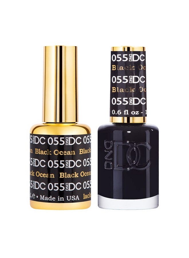 Dnd Gel Polish Set 1 Each Of Black Gel Polish And Black Nail Polish 055 Black Ocean 0.5 Fl Oz