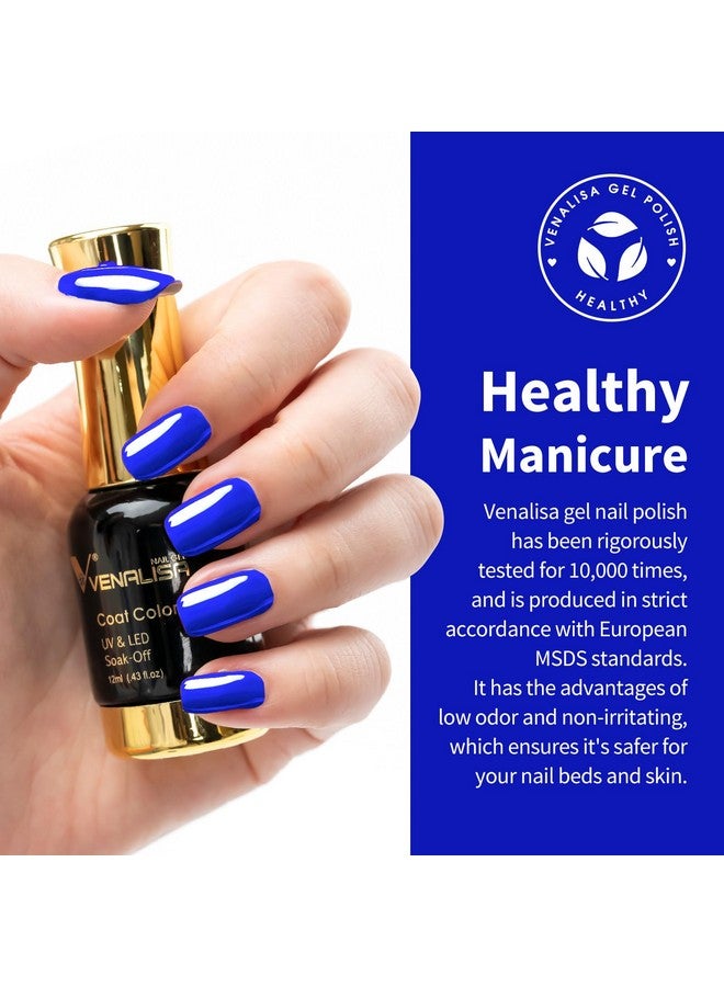 Venalisa Gel Nail Polish 12Ml Elegant Blue Color Soak Off Uv Led Nail Gel Polish Nail Art Starter Manicure Salon Diy At Home 0.43 Oz