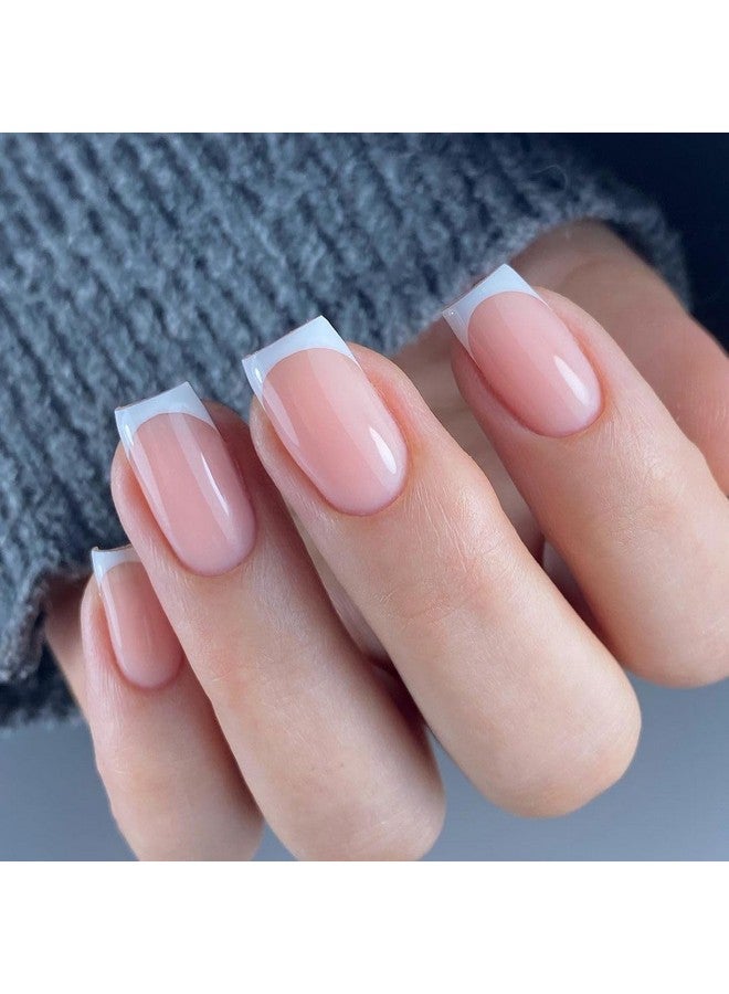 French Manicure French White Pale Pink Nail Gel 4Pcs Set Uv Led Gel Base Coat Top Coat Longlasting Nail Gel Colors Starter Kit 4 Colors 8Ml Set