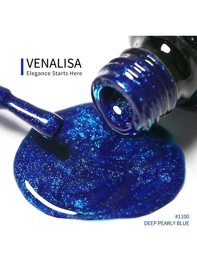 Venalisa Gel Nail Polish 12Ml Deep Pearly Blue Color Soak Off Uv Led Nail Gel Polish Nail Art Starter Manicure Salon Diy At Home 0.43 Oz