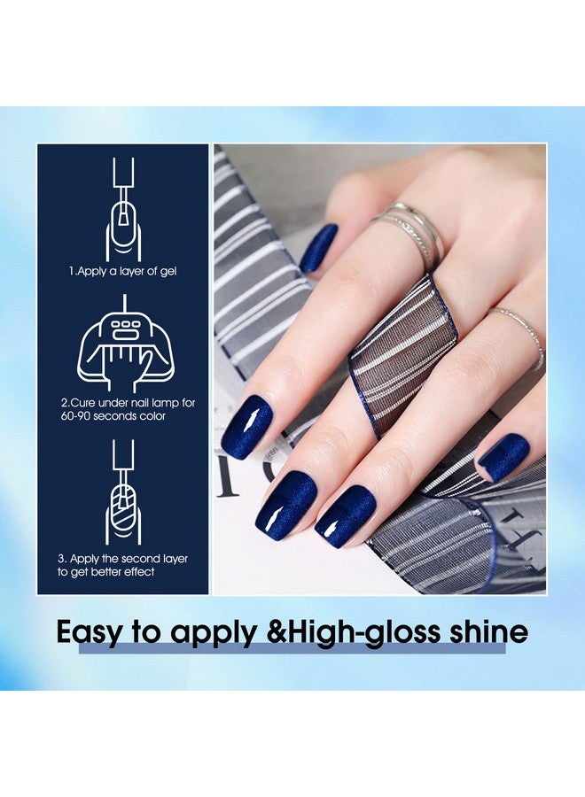 Venalisa Gel Nail Polish 12Ml Deep Pearly Blue Color Soak Off Uv Led Nail Gel Polish Nail Art Starter Manicure Salon Diy At Home 0.43 Oz