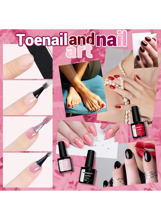 Gel Nail Polish Kit With U V Light 38Pcs Gel Nail Kit With Manicure Tools Gifts For Women