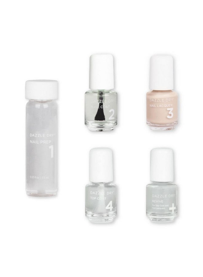 Mini Kit 4 Step System Boss, A Light And True Neutral Nude. Full Coverage Cream. (5 Piece Kit / 5 Manicures)