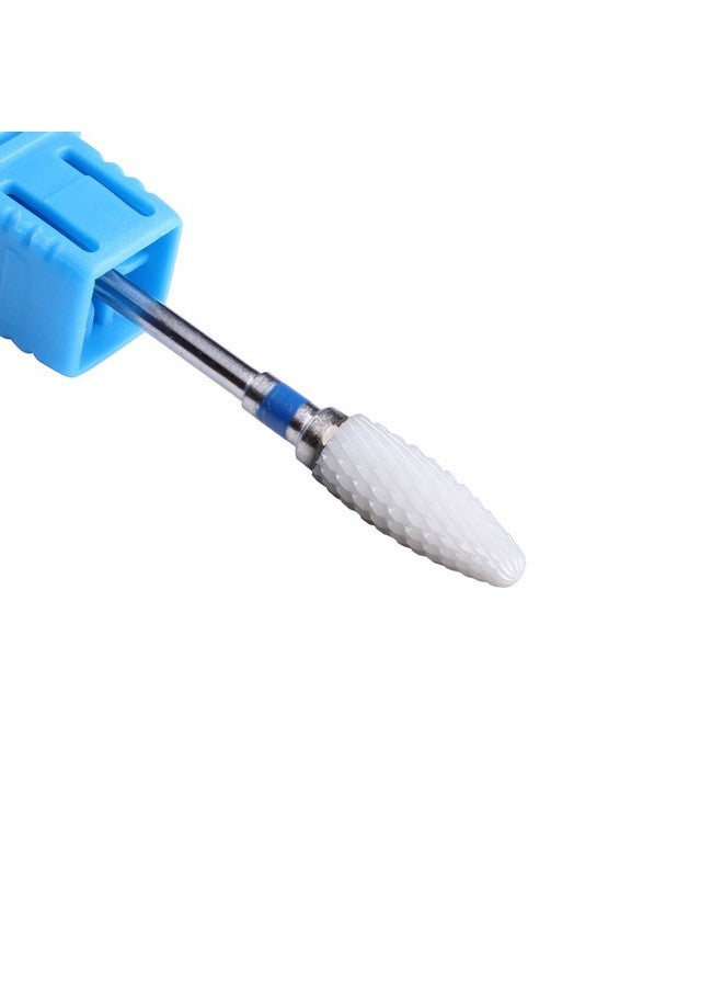 Medium Grit Ceramic Drill Bitwhite Ceramic Cone File Bit 332 Flame Style Gel Nail Polish Removing Nail Art Tool