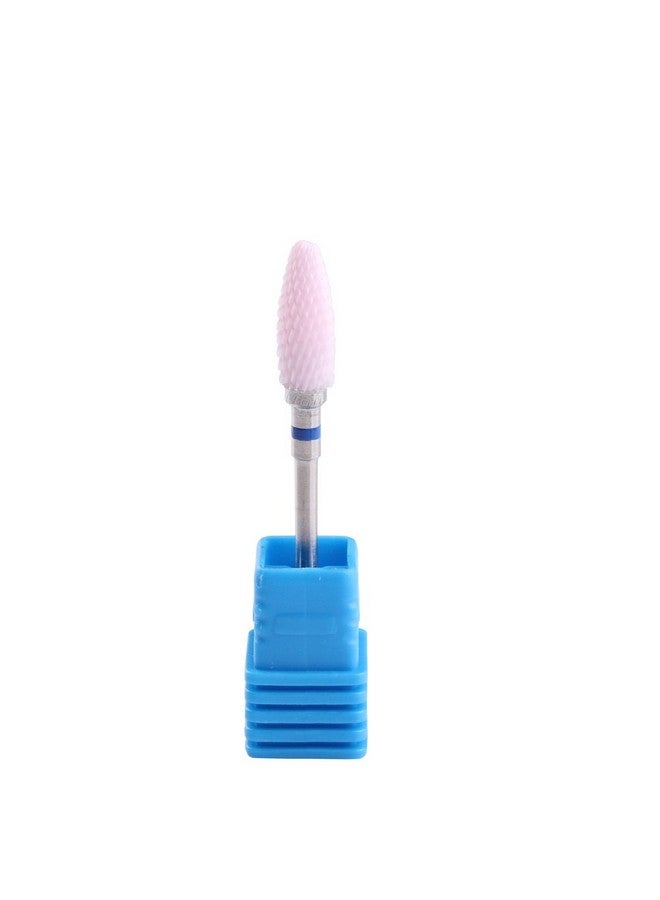 Pink Cone Shape Ceramic Drill Bit For Manicure Machinemedium Grit Ceramic Burr 332 Shank Electric Manicure Drill