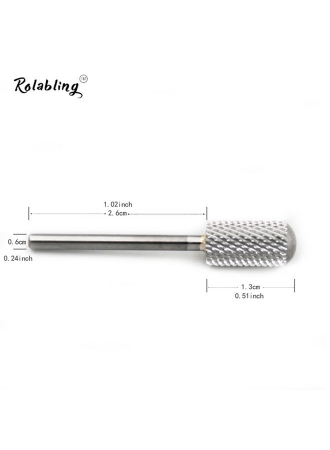 Round Head Alloy Nail Drill Bit Manicure Drilling For Nail Gel Polish Removal Nail Accessories Tool (Medium)