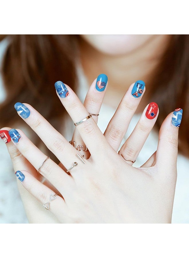 6 Sheets 4Th Of July Nail Wraps For Women Independence Day Nail Polish Strips Patriotic Nail Strips Selfadhesive Nail Stickers With Nail File For Memorial Day（4Th Of Julyc）