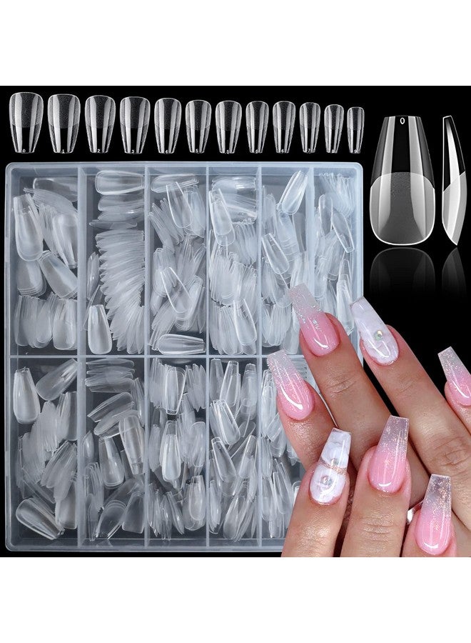 600Pc Soft Gel Medium Coffin Fake Nail Tips Full Cover Gel X Nail Tips Coffin Clear Medium Fake Nail False Nails Gel Nail Tips For Acrylic Nails Extension Press On Nails