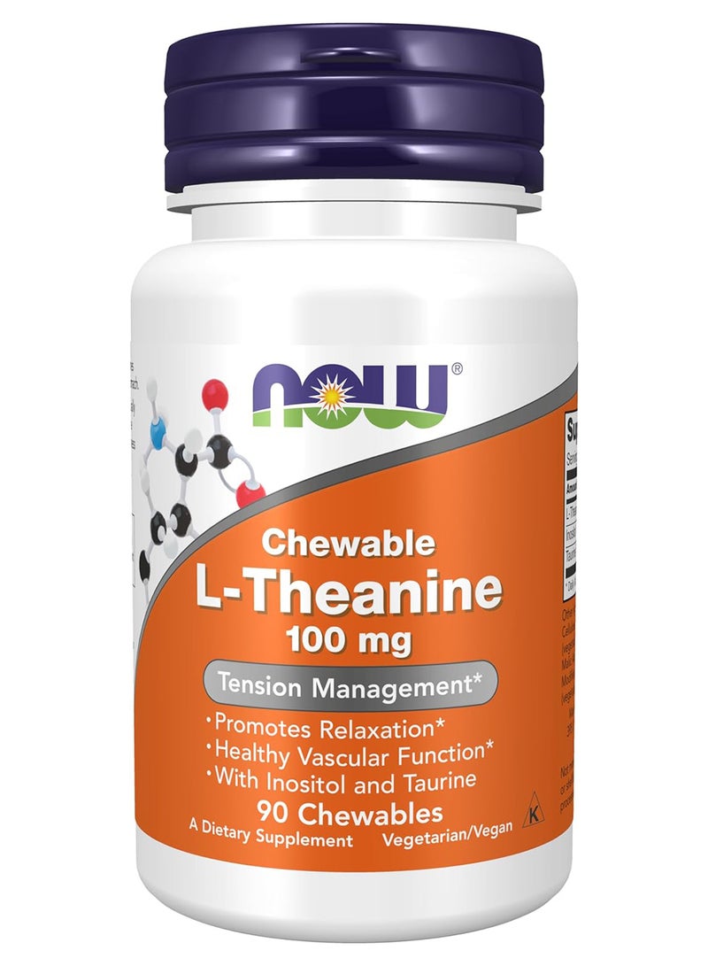 Ltheanine 100 Mg With Inositol And Taurine Tension Management 90 Chewables