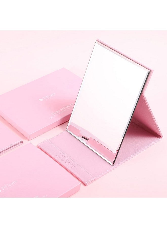 Portable Folding Vanity Mirror With Stand, Pink