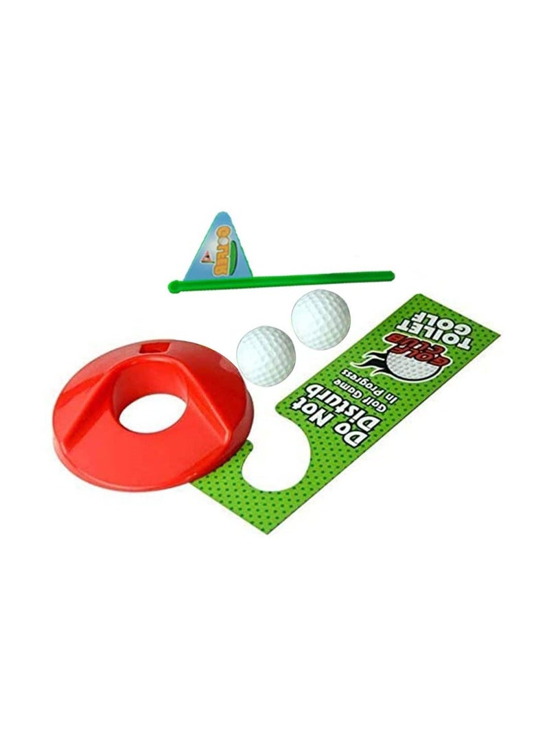 Toilet Golf Game Set Toilet Golf Toilet Mini Suit Leisure Sports Toy Toilet Golf Potty Time Putter Game Mini Toilet Golf Gift Set Great Toilet Time Funny Gag Gifts for Golfer 6 Piece Set