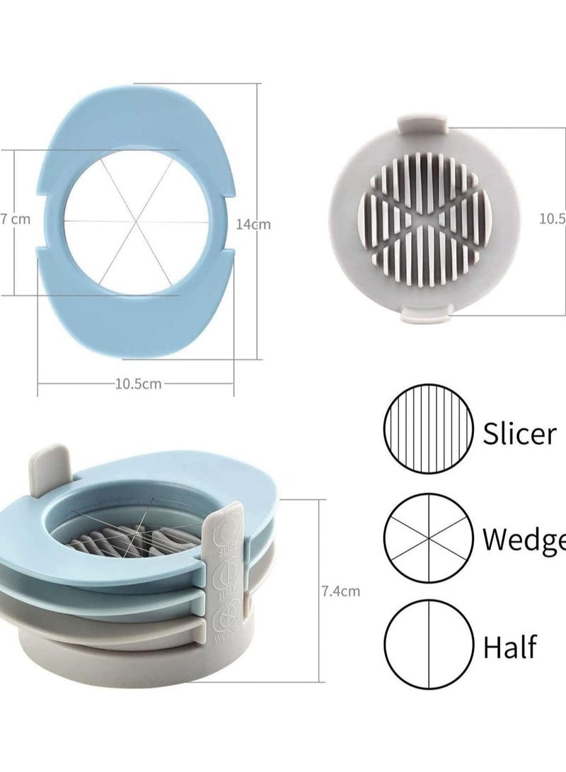 Versatile 3 in 1 Egg Cutter & Slicer - Premium Stainless Steel Wire Kitchen Tool for Effortless Cutting of Eggs, Salads, Strawberries, Mushrooms, Kiwis, Bananas & More